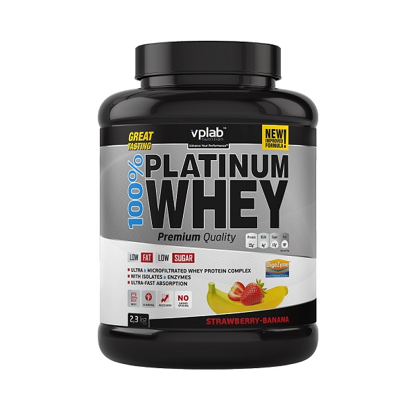 100% Platinum Whey, 2300 г клубни/банан VPl